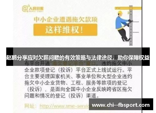 赵鹏分享应对欠薪问题的有效策略与法律途径,助你保障权益 赵鹏分享应对欠薪问题的有效策略与法律途径,助你保障权益